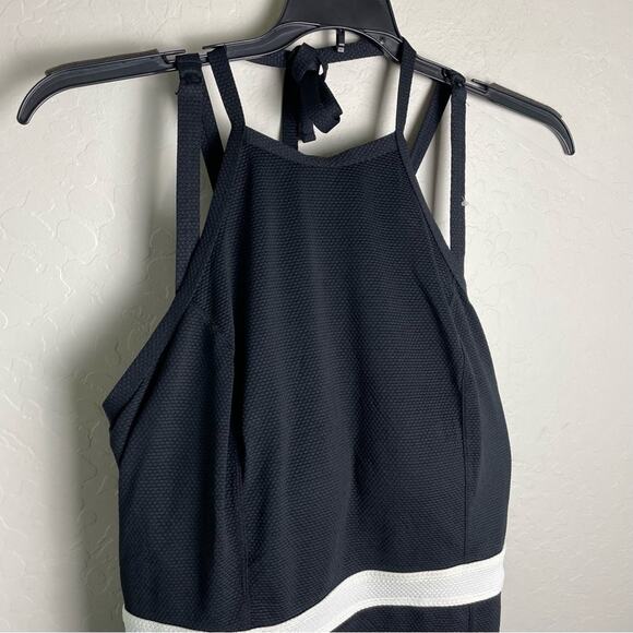 Torrid Black and White Stripe High Neck Multi-Strap Swimsuit 3X NWT - Picture 4 of 13